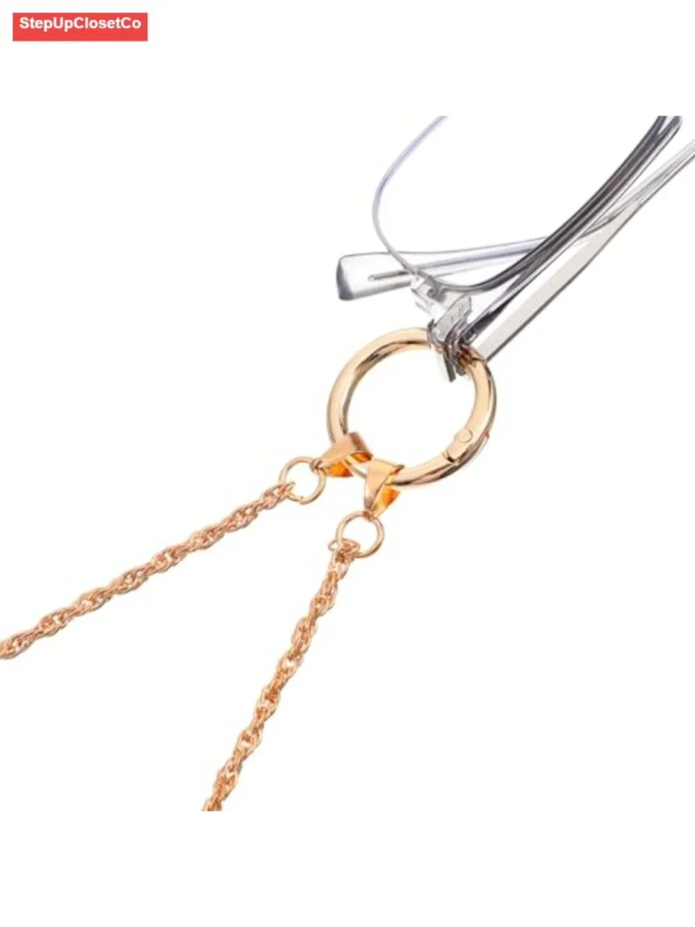 Stainless Steel Loop Sunglasses Holder Necklace Ring Holder Eyeglass Chain